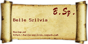 Belle Szilvia névjegykártya